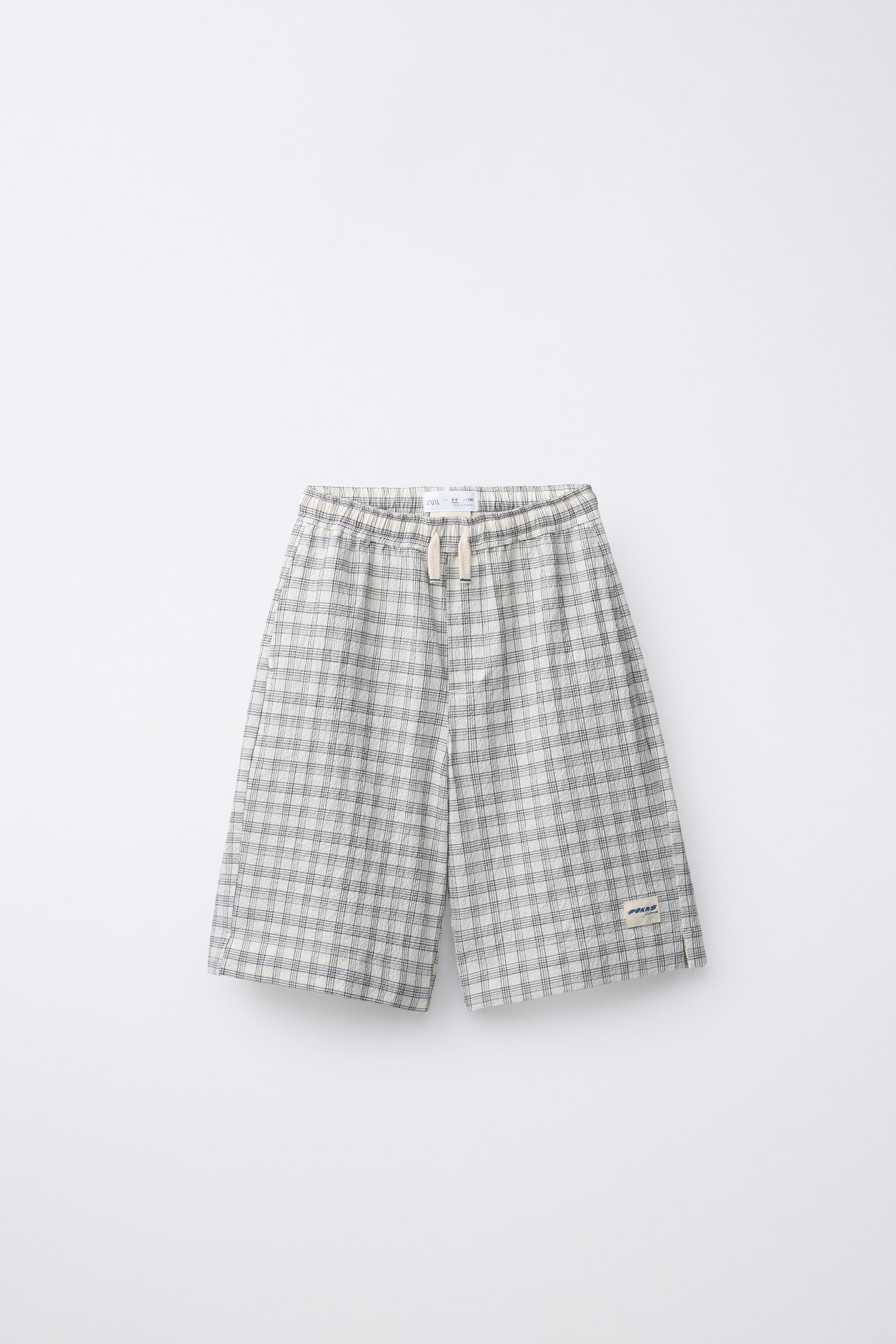 PUKAS SURF PLAID PRINT SHORTS